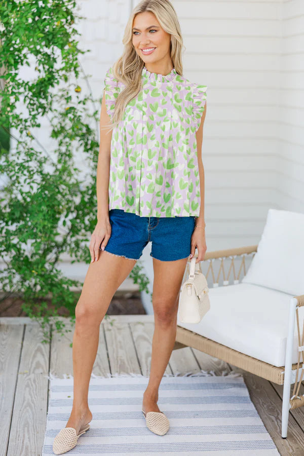 Pinch: Lovely Days Green Abstract Blouse