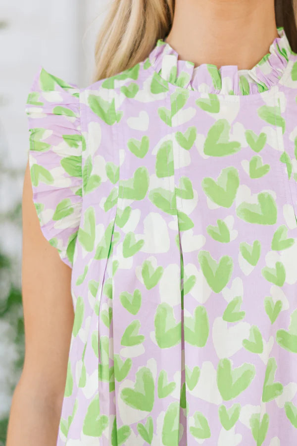 Pinch: Lovely Days Green Abstract Blouse