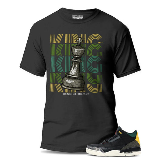 The King Black T-Shirt To Match Jordan 3 Animal Instinct 2.0
