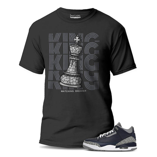 The King Black T-Shirt To Match Jordan 3 Georgetown