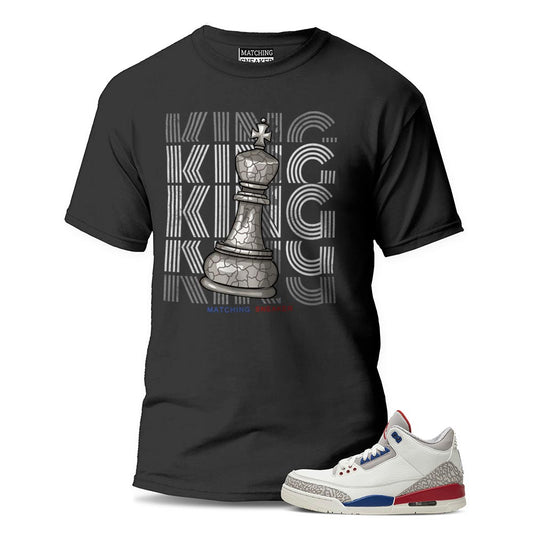 The King Black T-Shirt To Match Jordan 3 International Flight