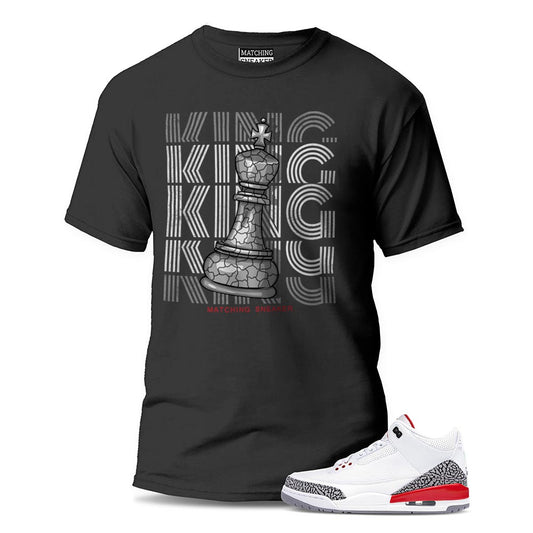 The King Black T-Shirt To Match Jordan 3 Katrina