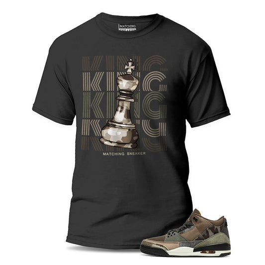 The King Black T-Shirt To Match Jordan 3 Patchwork