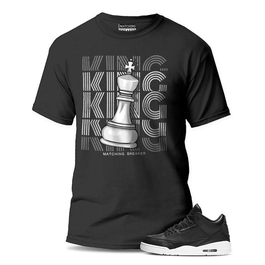 The King Black T-Shirt To Match Jordan 3 Premium Icon