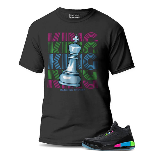 The King Black T-Shirt To Match Jordan 3 Quai 54