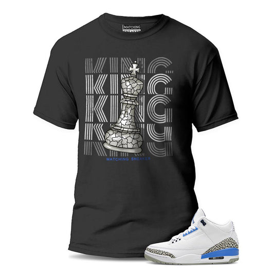 The King Black T-Shirt To Match Jordan 3 Retro UNC 2020